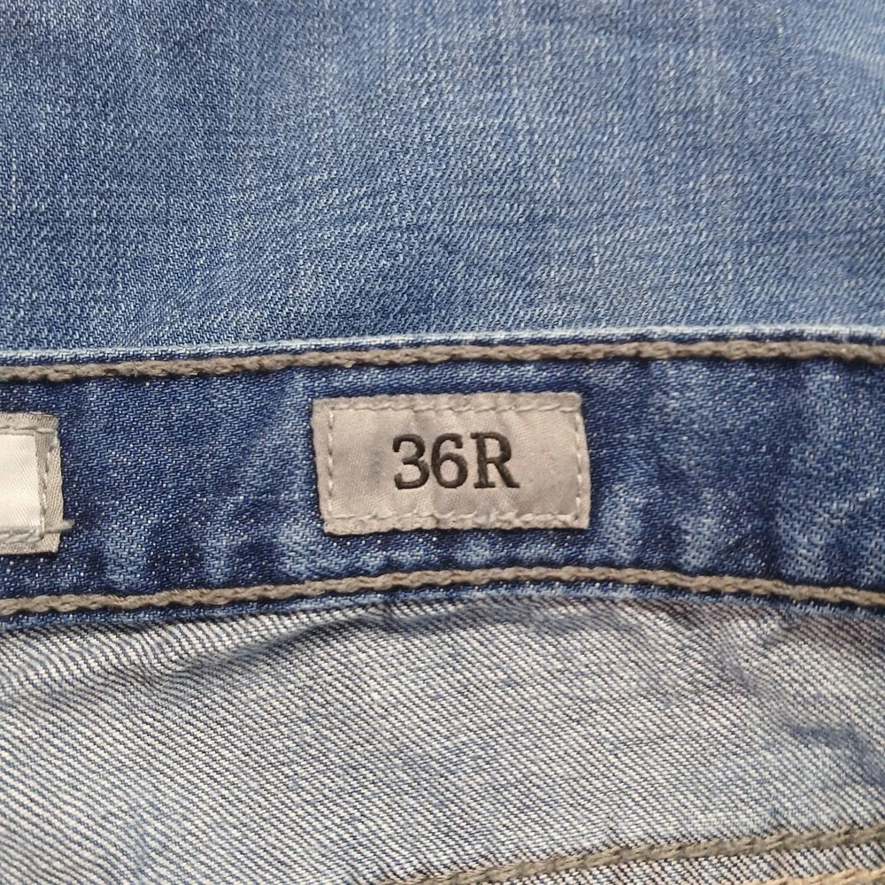 BKE Derek Mens Straight Leg Jeans 36R Medium Wash Denim Blue ABM12077
